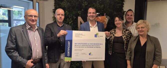 SKG IKOB certificaat uitreiking NH Vastgoed en VvE beheer B.V.